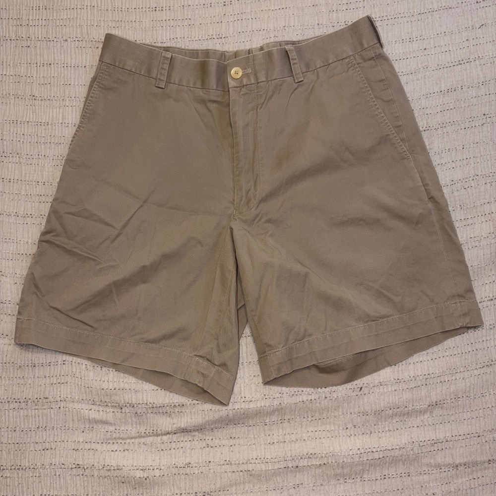 Southern Tide Mens Intracoastal Waterway Khaki Chino Shorts Tan Size 33 Stretch